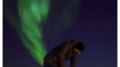 How beautiful do I look with the Northern lights...